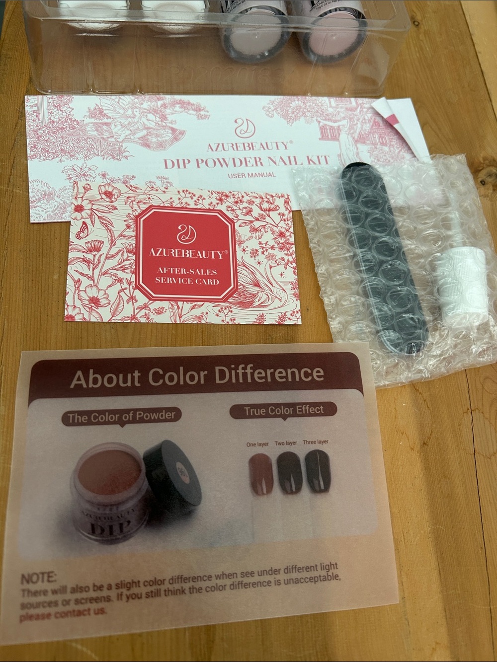 Pink Dip Powder Nail Kit with Brush - At-Home Salon Set - Picture 2 of 5